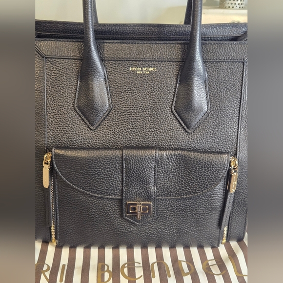 Henri Bendel The Rivington Black Leather Convertible Tote - Picture 3 of 16